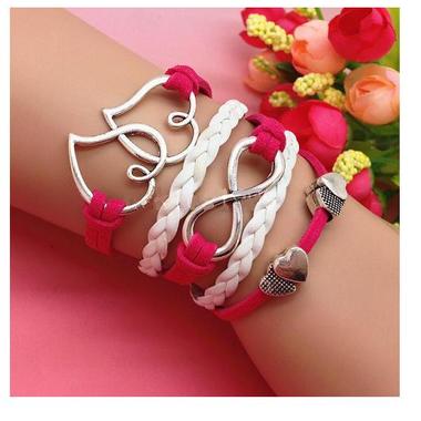 Gifts 4 All - Wrap Bracelet Double heart, Infinity, Hearts Gifts 4 All - Wrap Bracelet Double heart, Infinity, Hearts