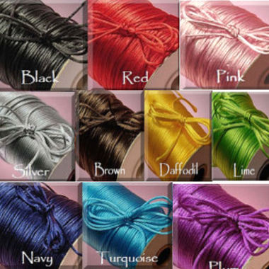 Gifts 4 All - 5 Yrds Satin Cord 2mm your Choice of Color Gifts 4 All - 5 Yrds Satin Cord 2mm your Choice of Color