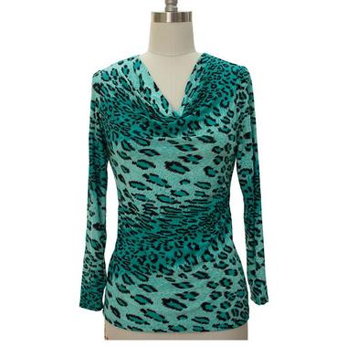 Gifts 4 All - Animal Print Long Sleeve Cowl Neck Top Gifts 4 All - Animal Print Long Sleeve Cowl Neck Top