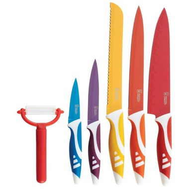 Gifts 4 All - 6pc Stainless Steel Blades Non-Stick Coated Cutlery Set Gifts 4 All - 6pc Stainless Steel Blades Non-Stick Coated Cutlery Set