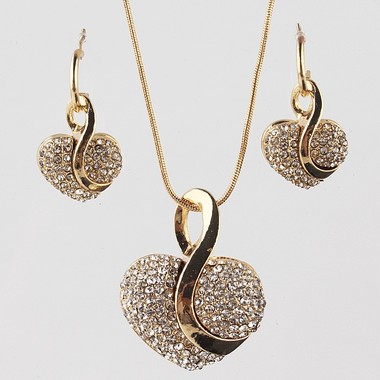Gifts 4 All - Heart Necklace and Earring Set Gifts 4 All - Heart Necklace and Earring Set