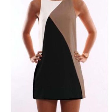 Gifts 4 All - 3 Colored Colorblock Dress Gifts 4 All - 3 Colored Colorblock Dress