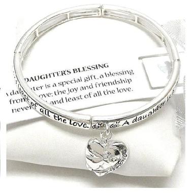 Gifts 4 All - Daughter Blessing Bracelet with charm Gifts 4 All - Daughter Blessing Bracelet with charm