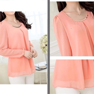 Gifts 4 All - Long Sleeve Top Golden piece attached in Neckline Gifts 4 All - Long Sleeve Top Golden piece attached in Neckline