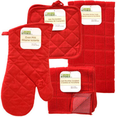 Gifts 4 All - 6pc Kitchen Linen Set choose from Red or Black Gifts 4 All - 6pc Kitchen Linen Set choose from Red or Black