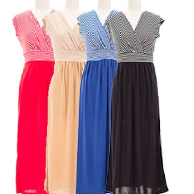 Gifts 4 All - Stripe and Solid Long Dress Your Choice Gifts 4 All - Stripe and Solid Long Dress Your Choice